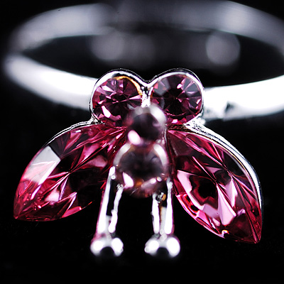 Hotpink Butterfly Ring - main view