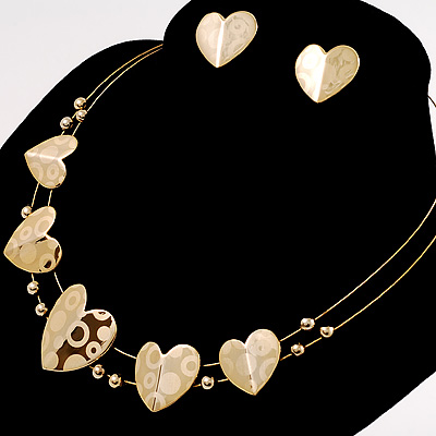 Gold Hearted Double Wire Set - main view