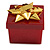 Glitter Burgundy Bow Ring Jewellery Box - view 1