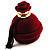 Classic Burgundy Flacon with Black Tassel Box For Rings - view 2