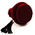 Classic Burgundy Flacon with Black Tassel Box For Rings - view 6