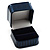 Dark Blue Snake Leather Style Box for Rings - view 2