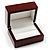 Luxury Wooden Dark Brown Mahogany Wedding Ring Box