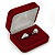 Luxury Red Velour Wedding Two Ring Box - view 2