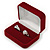 Luxury Red Velour Wedding Two Ring Box - view 7