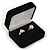 Luxury Black Velour Wedding Two Ring Box - (Rings Are Not Included)