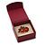 Stylish Cranberry Square Cardboard Gift Box with Magnetic Lid Closure - view 8