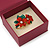 Stylish Cranberry Square Cardboard Gift Box with Magnetic Lid Closure - view 4