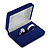 Luxury Blue Velour Wedding Two Ring Box (Rings Are Not Included) - view 2