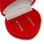 Small Red Velour Heart Ring Jewellery Box For Two Rings Or Stud Earrings - view 3