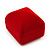 Small Square Red Velour Ring Jewellery Box
