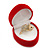 Small Red Velour Heart Ring Jewellery Box - view 5