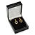 Black Leatherette Stud Earrings/ Pendant Jewellery Box (Jewellery are Not Included) - view 3