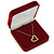 Large Luxury Square Burgundy Velour Brooch/ Pendant/ Earrings Jewellery Box - view 9