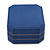 Blue Leatherette Brooch/ Pendant/ Earrings Octagonal Jewellery Box - view 4