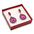 Glitter Red Earrings/ Brooch/ Pendant/ Set Jewellery Box - view 4