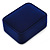 Luxury Dark Blue Velour Wedding Two Ring Box (Rings Are Not Included) - view 3