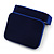 Luxury Dark Blue Velour Wedding Two Ring Box (Rings Are Not Included) - view 5