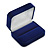 Luxury Dark Blue Velour Wedding Two Ring Box (Rings Are Not Included)