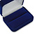 Luxury Dark Blue Velour Wedding Two Ring Box (Rings Are Not Included) - view 4