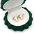Dark Green Velour Christmas Tree Jewellery Box For Ring/ Stud Earrings - view 4