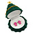 Dark Green Velour Christmas Tree Jewellery Box For Ring/ Stud Earrings - view 5