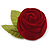 Dark Red Rose Gift Box for Small Rings - view 1