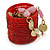 Ring/ Pendant/ Earrings Red Glass Bead Handmade Box - view 2