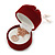 Burgundy Red Velour Pouch Jewellery Box For Small Ring/ Stud Earrings/ Pendant/ Small Brooch - view 6