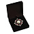 Large Square Black Velour Brooch/ Pendant/ Earrings Jewellery Box (Jewellery Not Included) - view 1