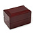 Luxury Wooden Mahogany Gloss Wedding Double Ring/ Stud Earrings Box (Rings are not included) - view 3