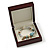 Luxurious Mahogany Gloss Wood Jewellery Presentation Box (Earrings, Brooch, Bracelet, Pendant) - view 8