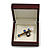 Luxurious Mahogany Gloss Wood Jewellery Presentation Box (Earrings, Brooch, Bracelet, Pendant) - view 7