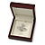 Luxurious Mahogany Gloss Wood Jewellery Presentation Box (Earrings, Brooch, Bracelet, Pendant) - view 4