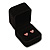 Square Black Velour Ring/ Stud Earring Gift Box - view 3