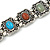 Vintage Inspired Multicoloured Semiprecious Stones Ladies Magnetic Bracelet - 17cm L (Medium) - view 3