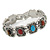 Vintage Inspired Multicoloured Semiprecious Stones Ladies Magnetic Bracelet - 17cm L (Medium) - view 6