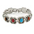 Vintage Inspired Multicoloured Semiprecious Stones Ladies Magnetic Bracelet - 17cm L (Medium) - view 7