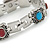 Vintage Inspired Multicoloured Semiprecious Stones Ladies Magnetic Bracelet - 17cm L (Medium) - view 4
