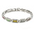 Plated Alloy Metal Multicoloured Jem Stones Ladies Magnetic Bracelet - 18cm Long - view 6