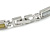 Plated Alloy Metal Multicoloured Jem Stones Ladies Magnetic Bracelet - 18cm Long - view 4