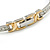 Plated Alloy Metal Clear Crystal Ladies Magnetic Bracelet - 19cm L (Large) - view 4
