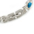 Plated Alloy Metal Turquoise Stone and Cross Motif Ladies Magnetic Bracelet - 17cm Long - view 4