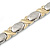 Plated Alloy Metal Oval and Cross Motif Ladies Magnetic Bracelet - 19cm L (Large) - view 3