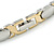 Plated Alloy Metal Oval and Cross Motif Ladies Magnetic Bracelet - 19cm L (Large) - view 5