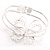 Clear Crystal Butterfly Bangle Bracelet - view 2