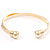 Gold Twisted Fashion Bangle Bracelet - view 2