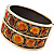 Amber Hinged Costume Bangle Bracelet