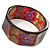 Multicoloured Plastic Glittering Floral Costume Bangle