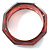 Red Plastic Glittering Faceted Costume Bangle - view 3